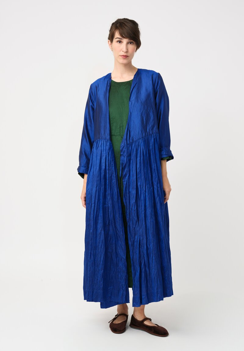 Christian Peau Silk Pullover Dress in Emerald Green