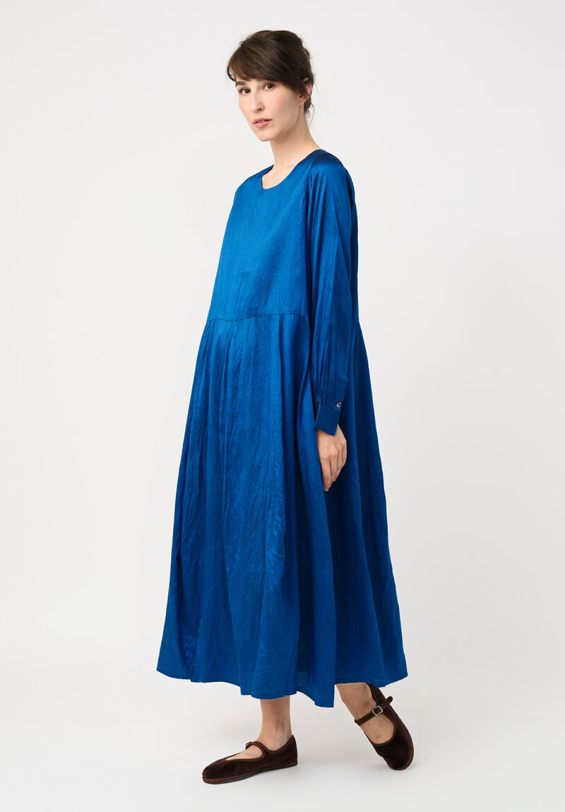 Christian Peau Silk Pullover Dress in Ocean Blue