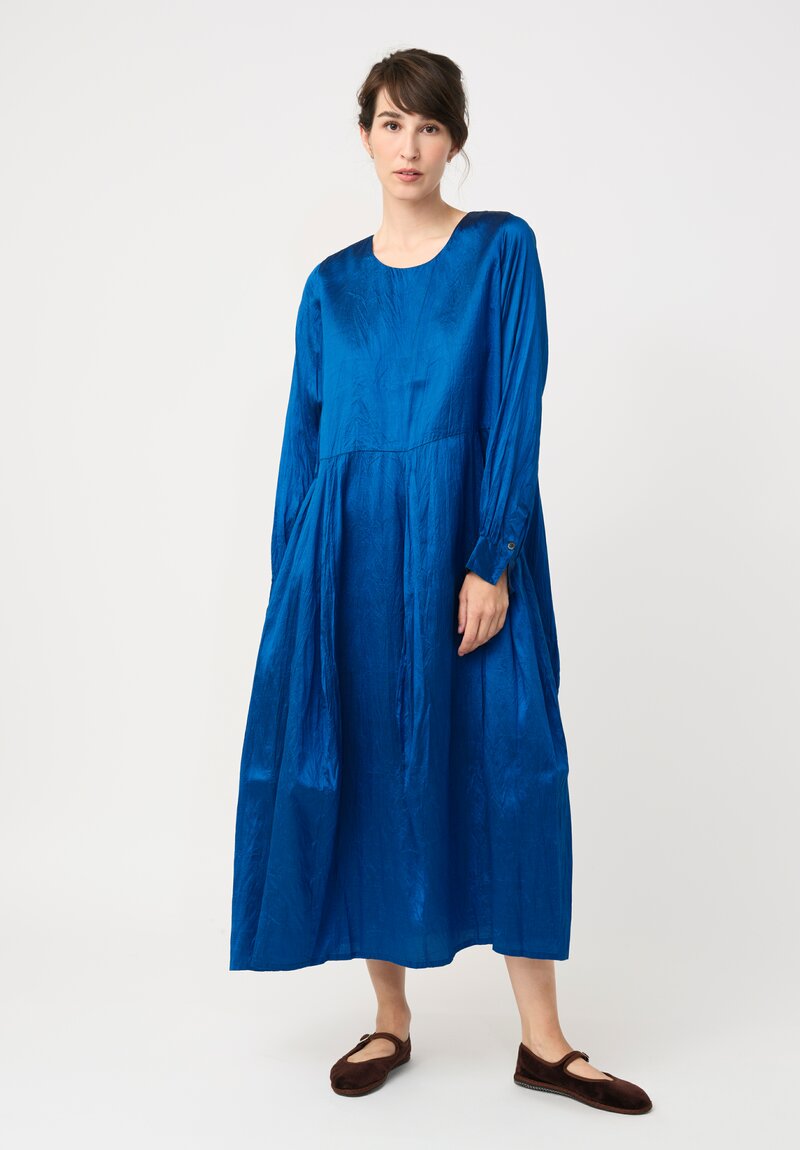 Christian Peau Silk Pullover Dress in Ocean Blue