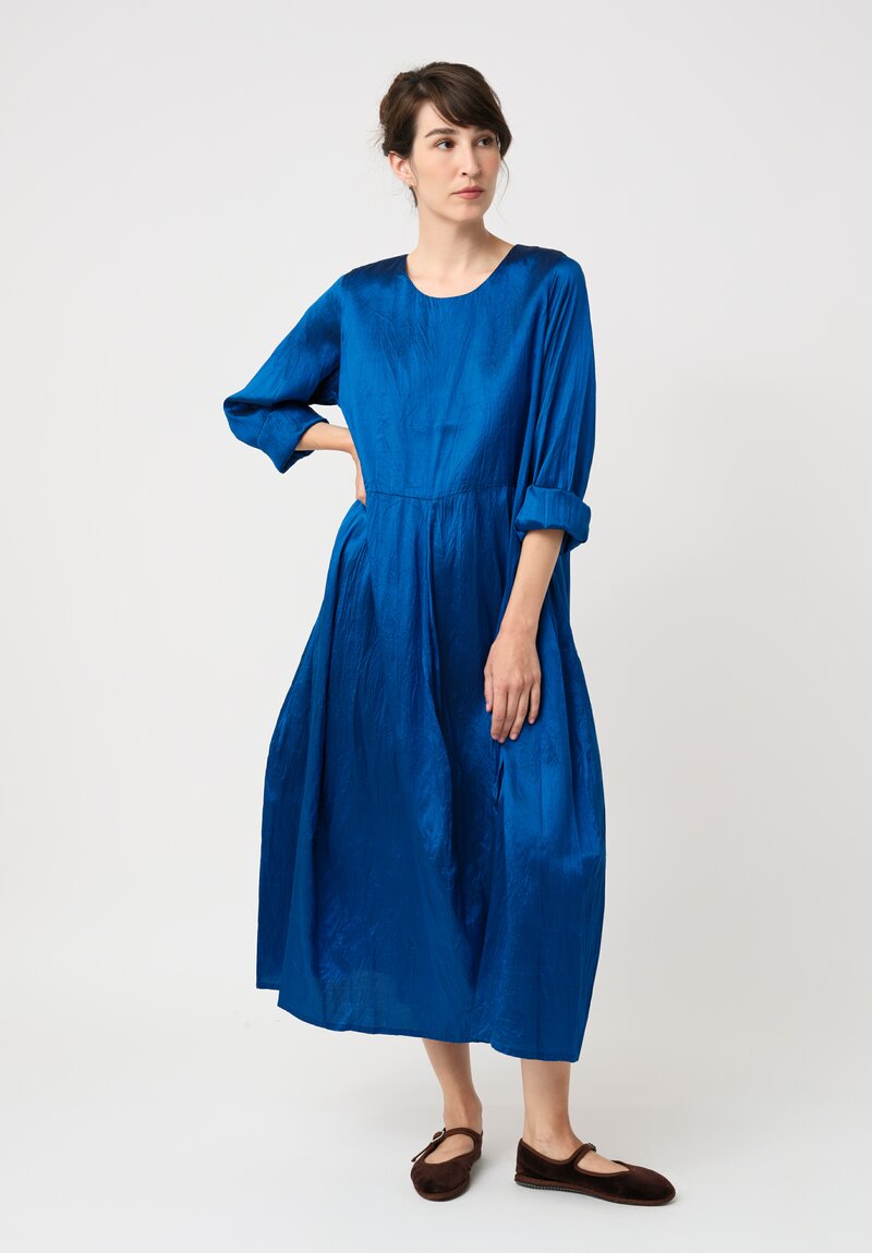 Christian Peau Silk Pullover Dress in Ocean Blue