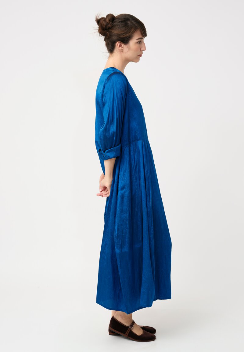 Christian Peau Silk Pullover Dress in Ocean Blue