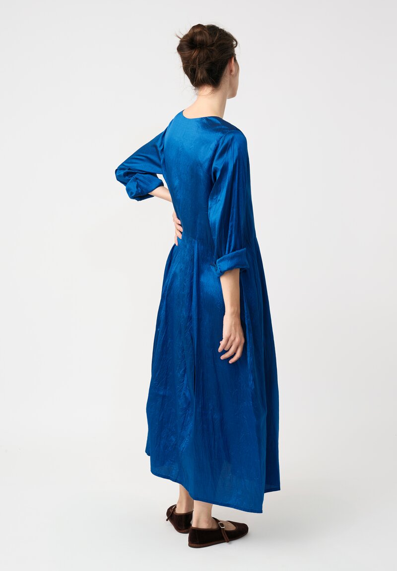 Christian Peau Silk Pullover Dress in Ocean Blue