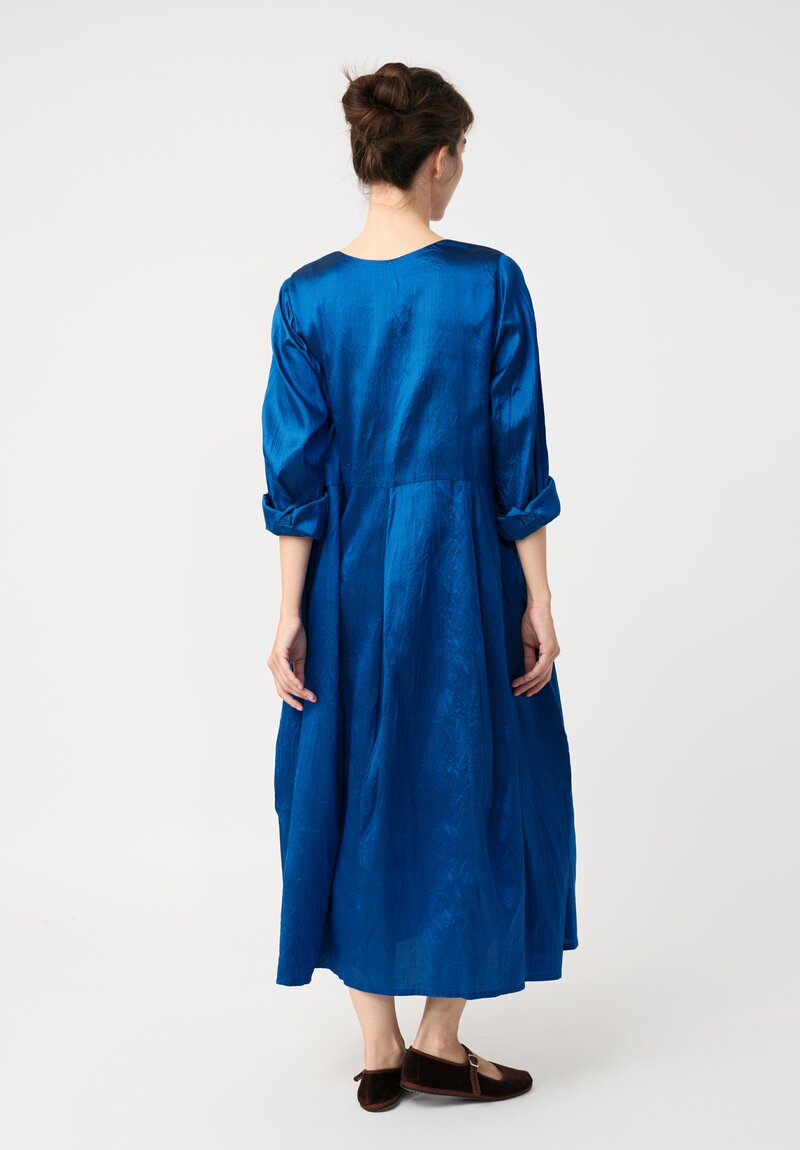 Christian Peau Silk Pullover Dress in Ocean Blue