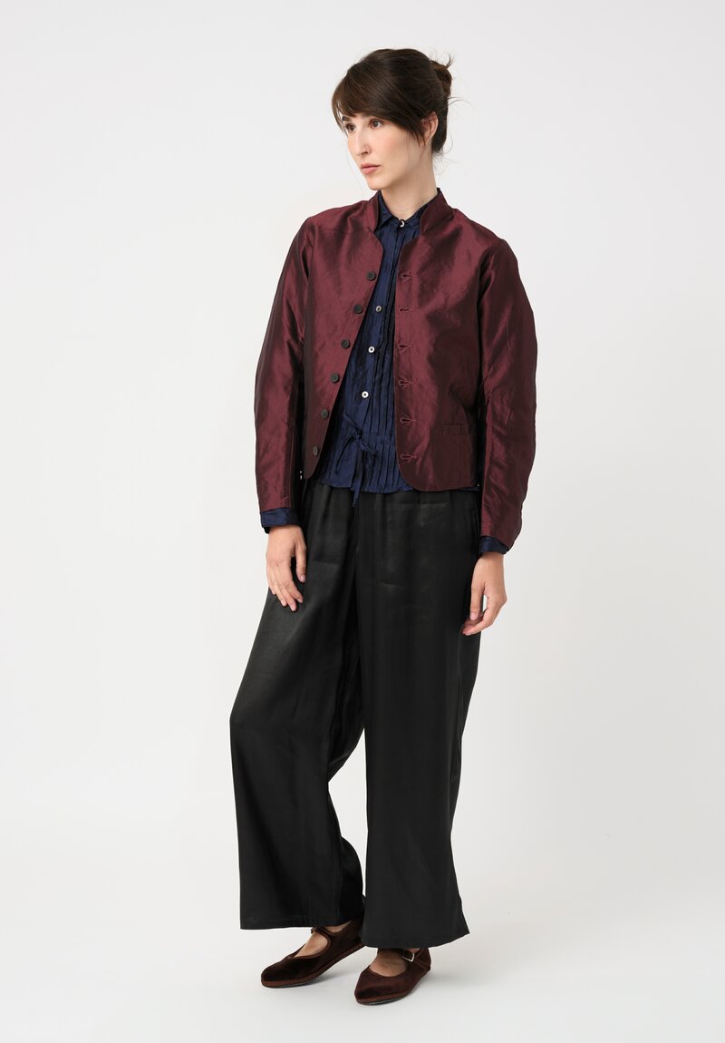 Christian Peau Metallic Washed Silk Curved Sleeve Jacket