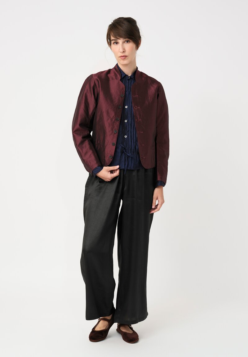 Christian Peau Metallic Washed Silk Curved Sleeve Jacket