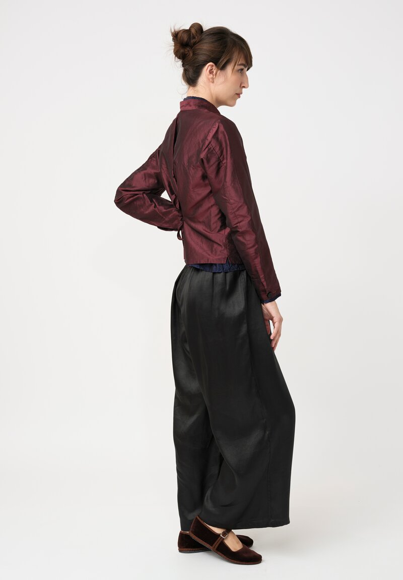 Christian Peau Metallic Washed Silk Curved Sleeve Jacket