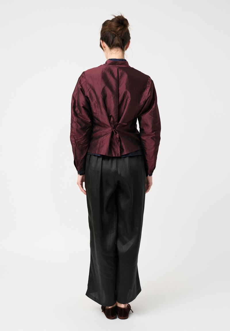 Christian Peau Metallic Washed Silk Curved Sleeve Jacket