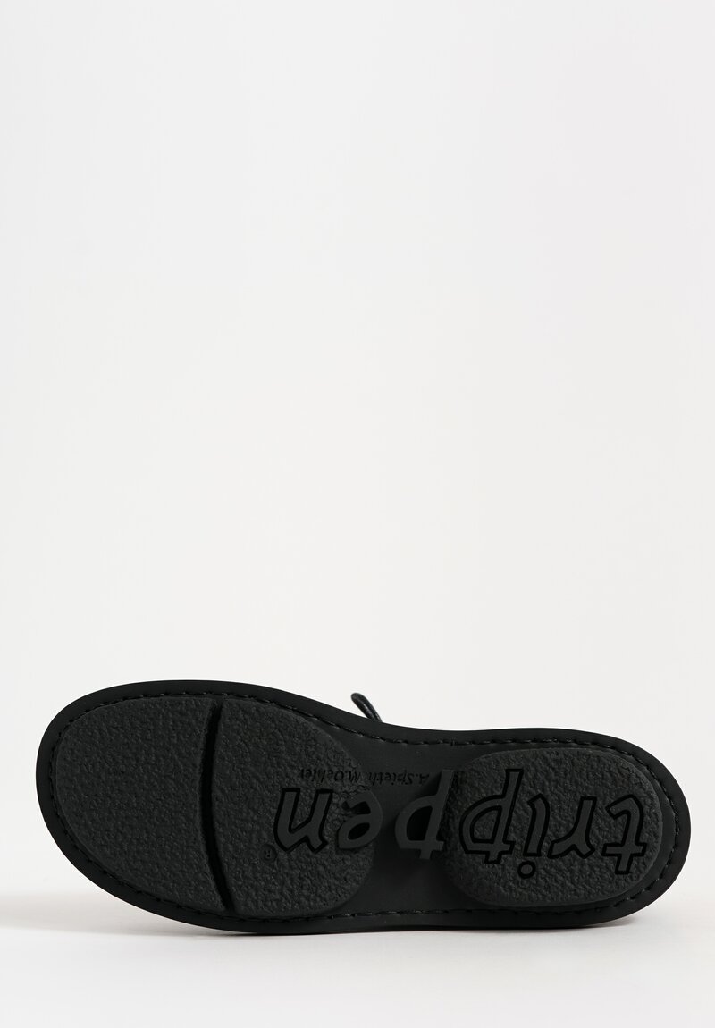 Trippen Leather Ernie Lace-Up Shoe in Black
