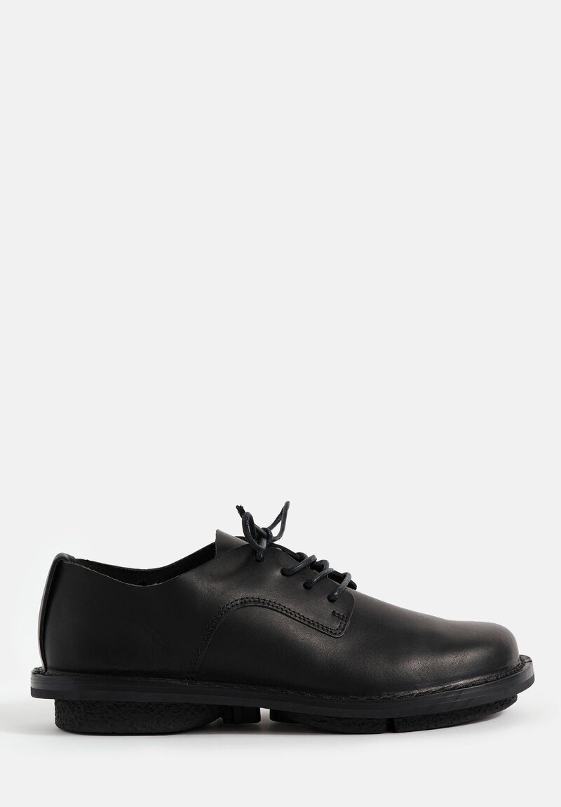 Trippen Leather Ernie Lace-Up Shoe in Black