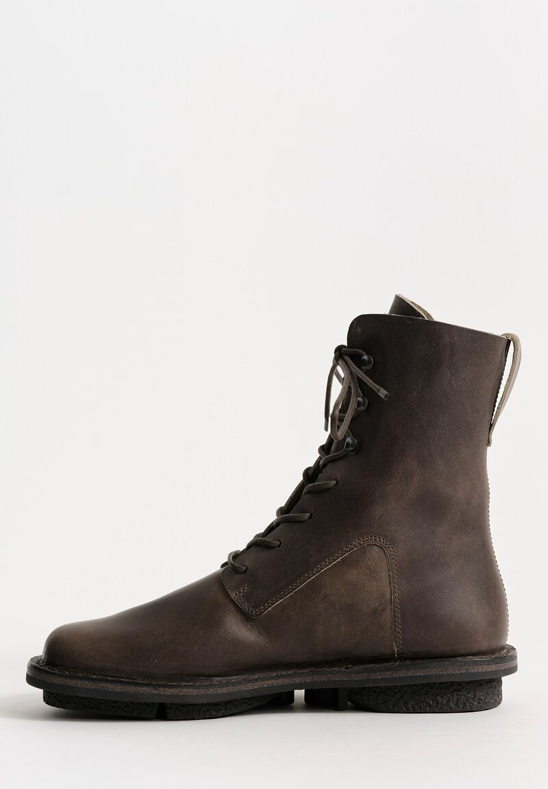 Trippen Leather Bert Booties in Tree Bark Brown