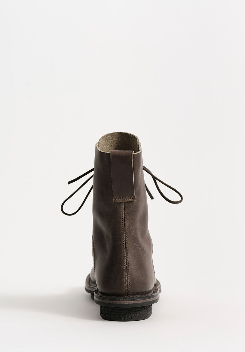 Trippen Leather Bert Booties in Tree Bark Brown