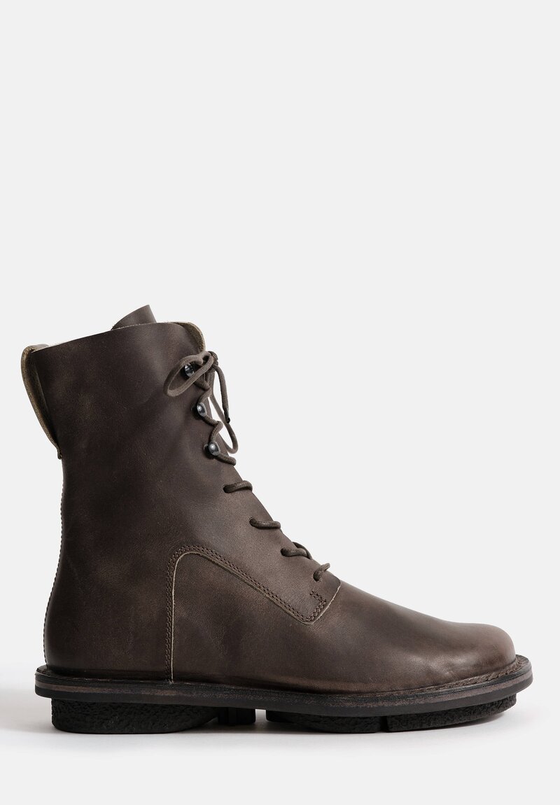 Trippen Leather Bert Booties in Tree Bark Brown