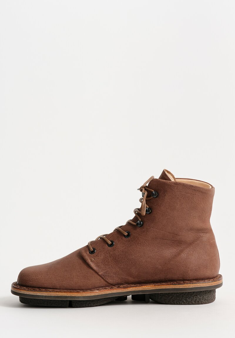 Trippen Leather Snug Bootie in Light Granite Brown	