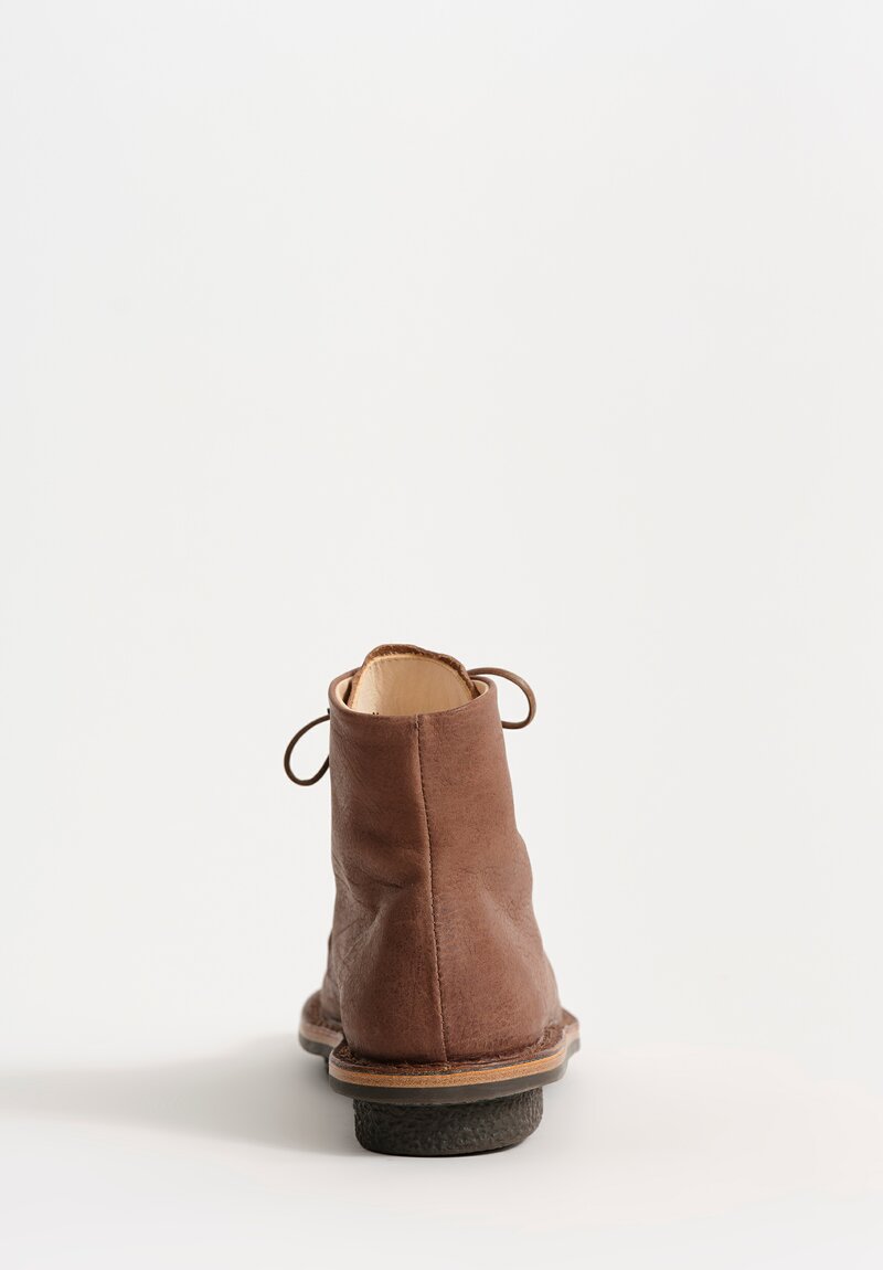 Trippen Leather Snug Bootie in Light Granite Brown	