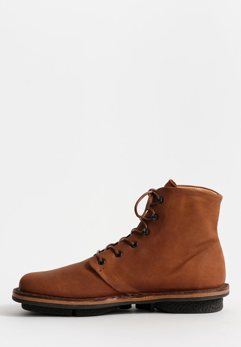 Trippen Leather Snug Bootie in Cuio Brown	