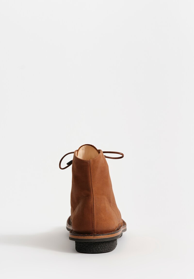 Trippen Leather Snug Bootie in Cuio Brown	