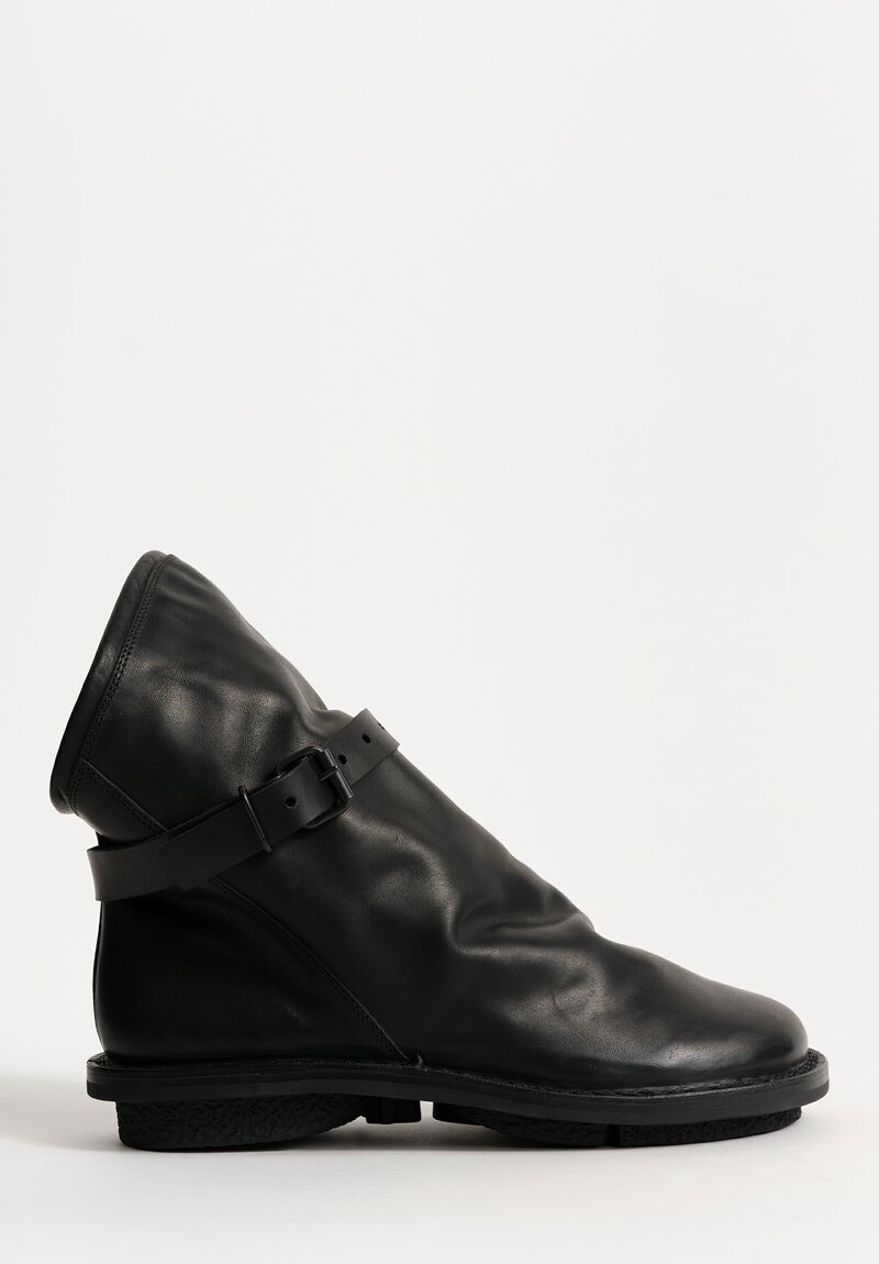 Trippen Wax-Finish Bomb Bootie in Black	