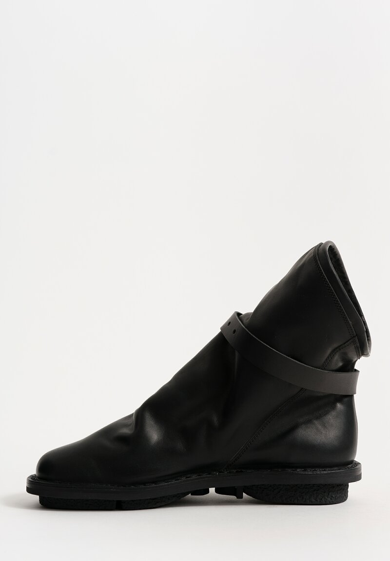 Trippen Wax-Finish Bomb Bootie in Black	