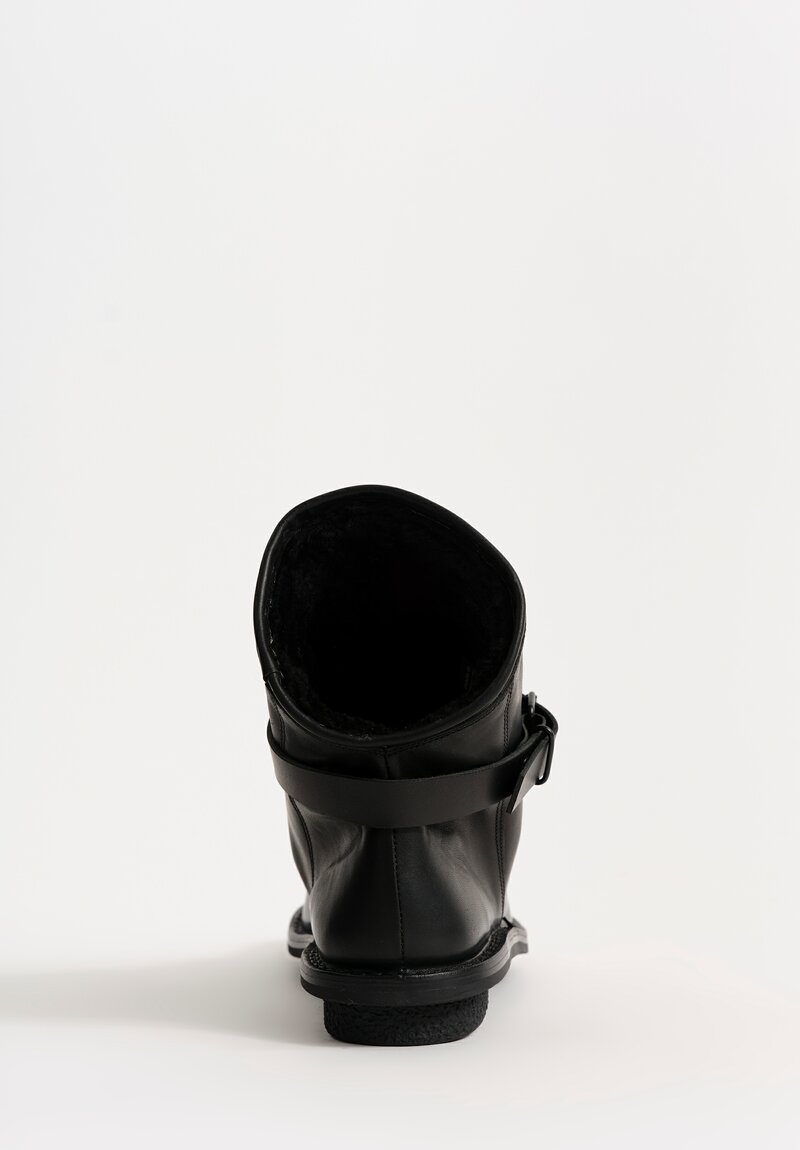 Trippen Wax-Finish Bomb Bootie in Black	