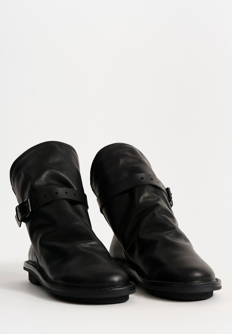 Trippen Wax-Finish Bomb Bootie in Black	