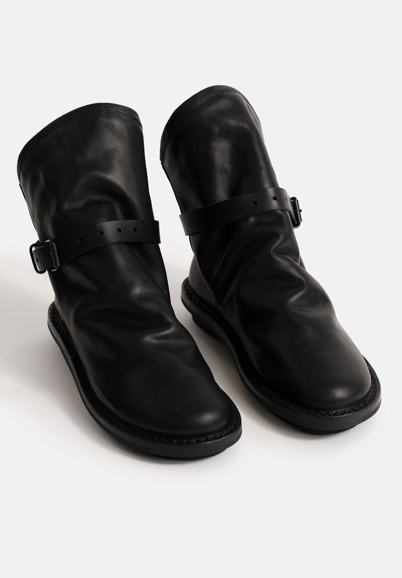 Trippen Wax-Finish Bomb Bootie in Black	