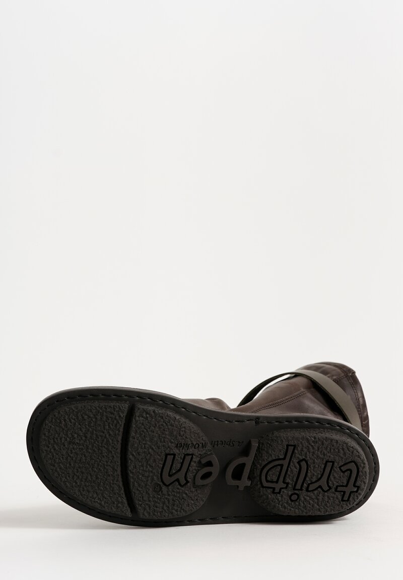 Trippen Wax-Finish Bomb Bootie in Brown 