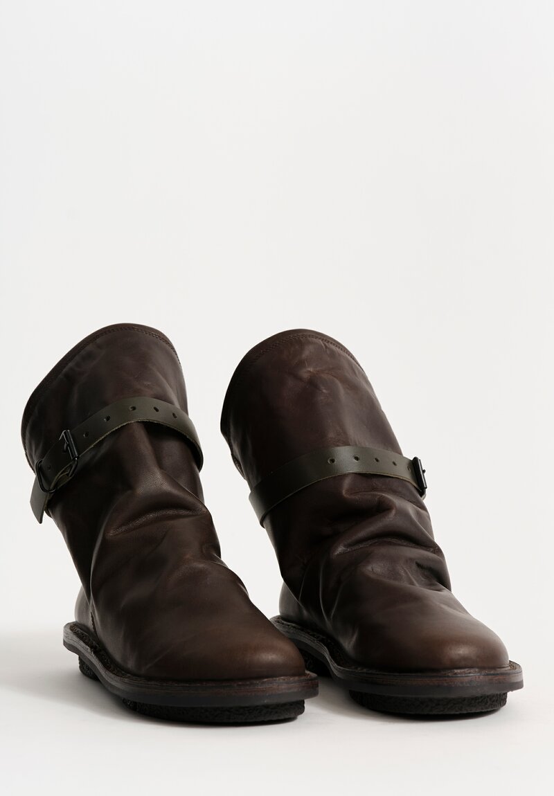 Trippen Wax-Finish Bomb Bootie in Brown 