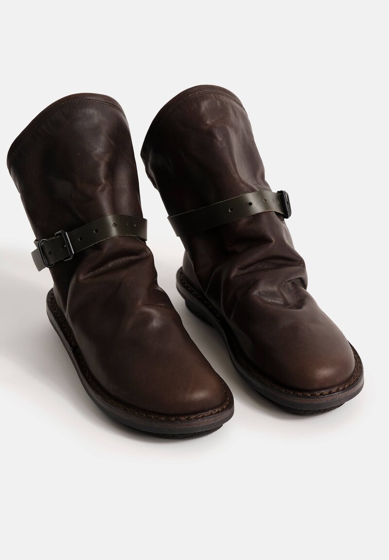 Trippen Wax-Finish Bomb Bootie in Brown 