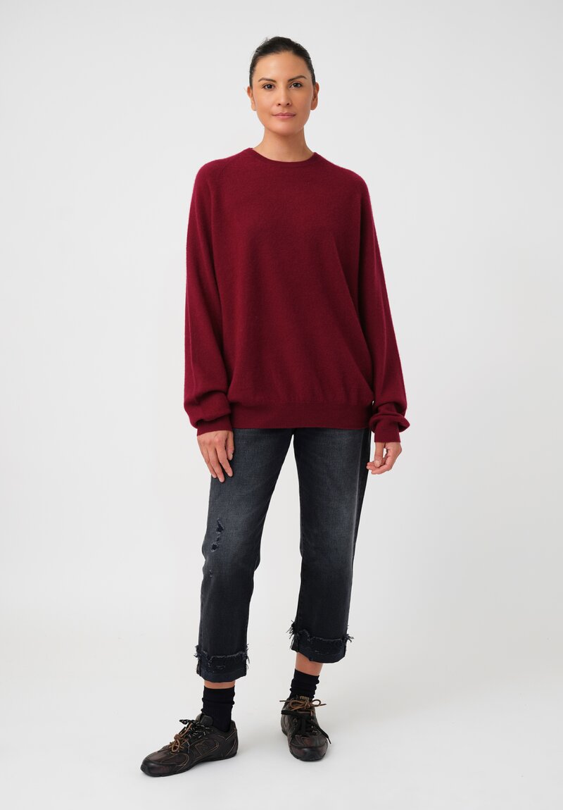 Frenckenberger Cashmere Boyfriend Round Neck Sweater