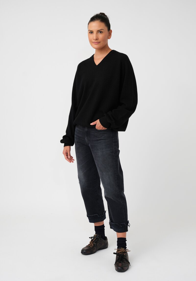 Frenckenberger Cashmere Boyfriend V-Neck Sweater