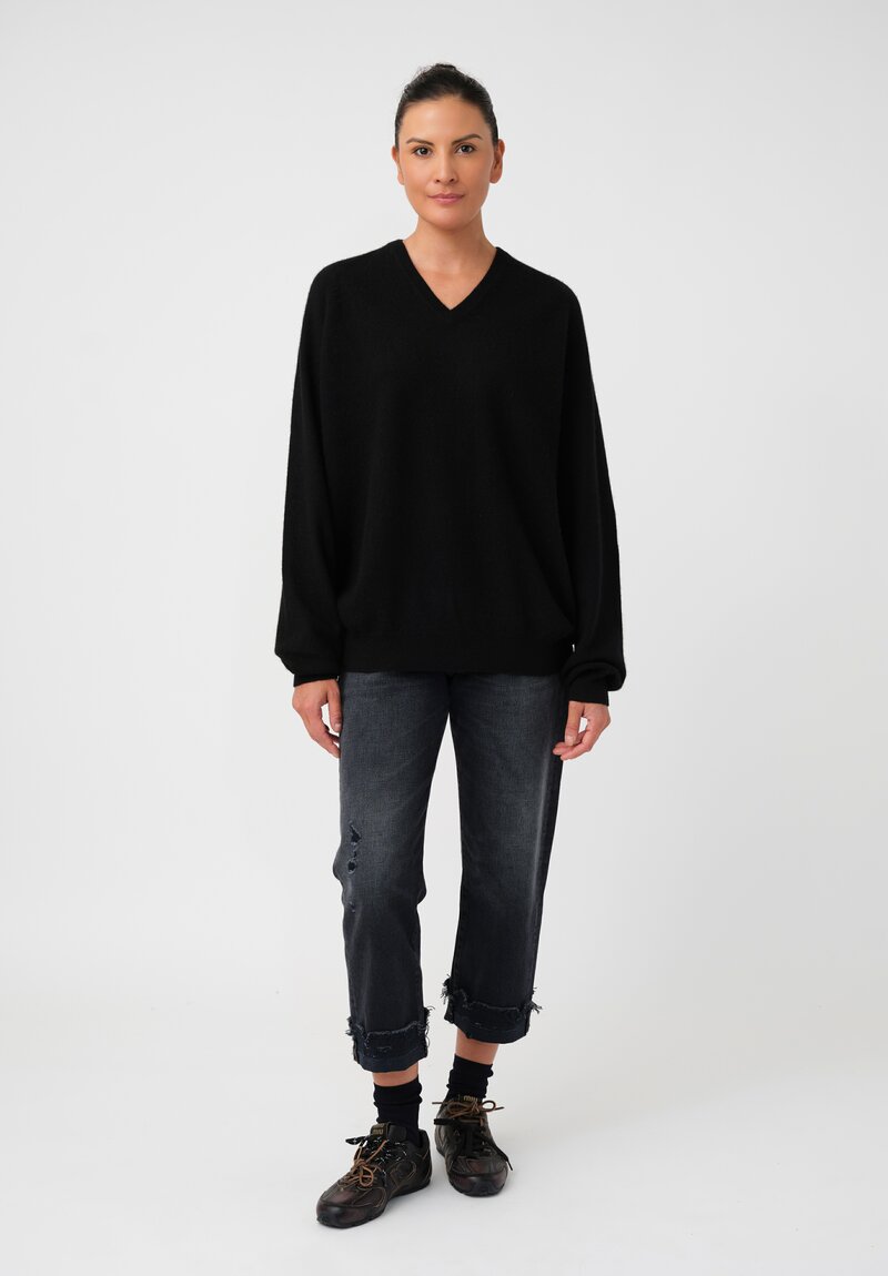 Frenckenberger Cashmere Boyfriend V-Neck Sweater