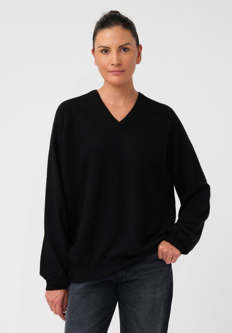 Frenckenberger Cashmere Boyfriend V-Neck Sweater
