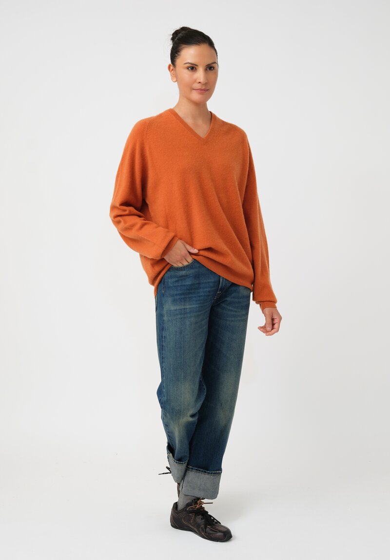 Frenckenberger Cashmere Boyfriend V-Neck Sweater