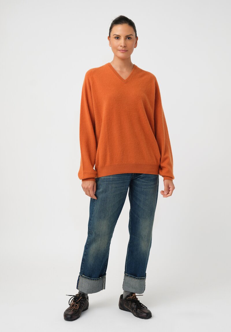 Frenckenberger Cashmere Boyfriend V-Neck Sweater
