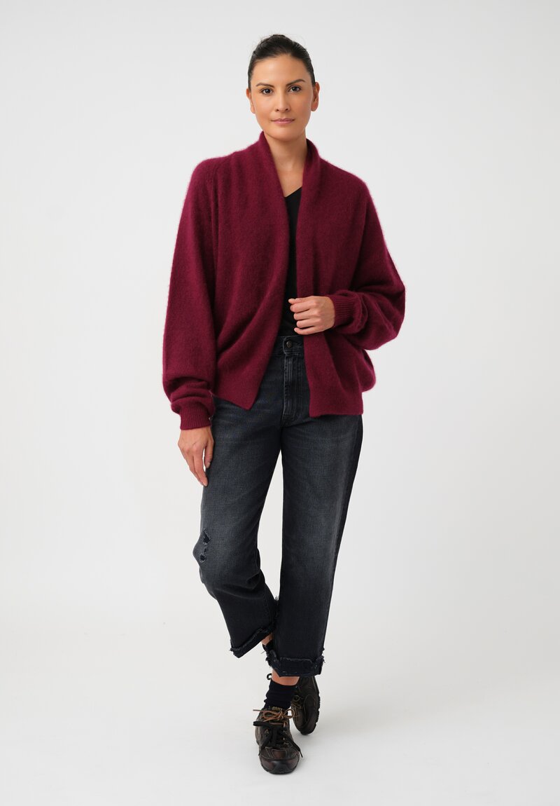Frenckenberger Cashmere Silk Short Open Front Cardigan