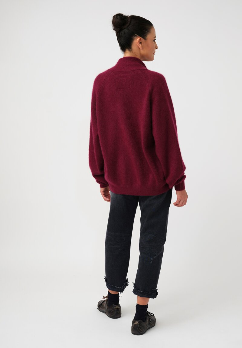 Frenckenberger Cashmere Silk Short Open Front Cardigan