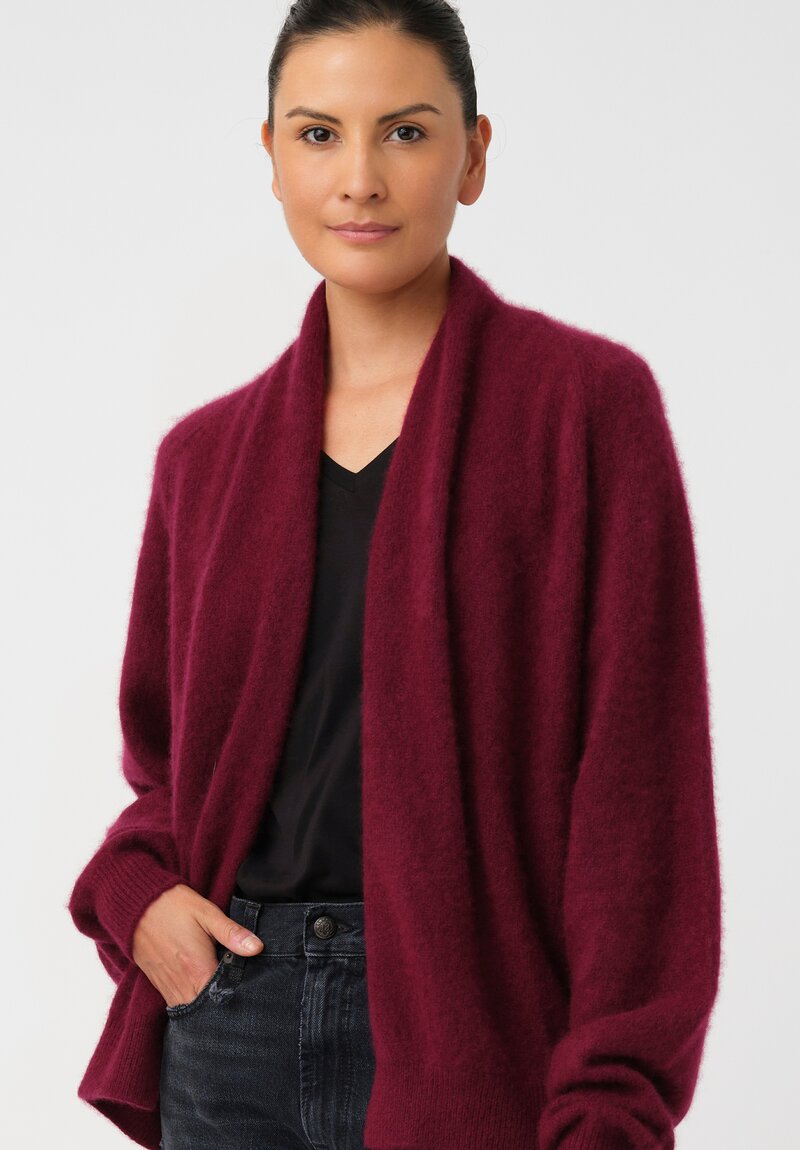 Frenckenberger Cashmere Silk Short Open Front Cardigan