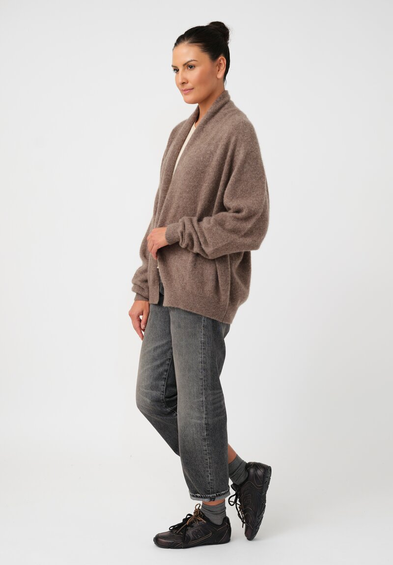 Frenckenberger Cashmere Silk Short Open Front Cardigan