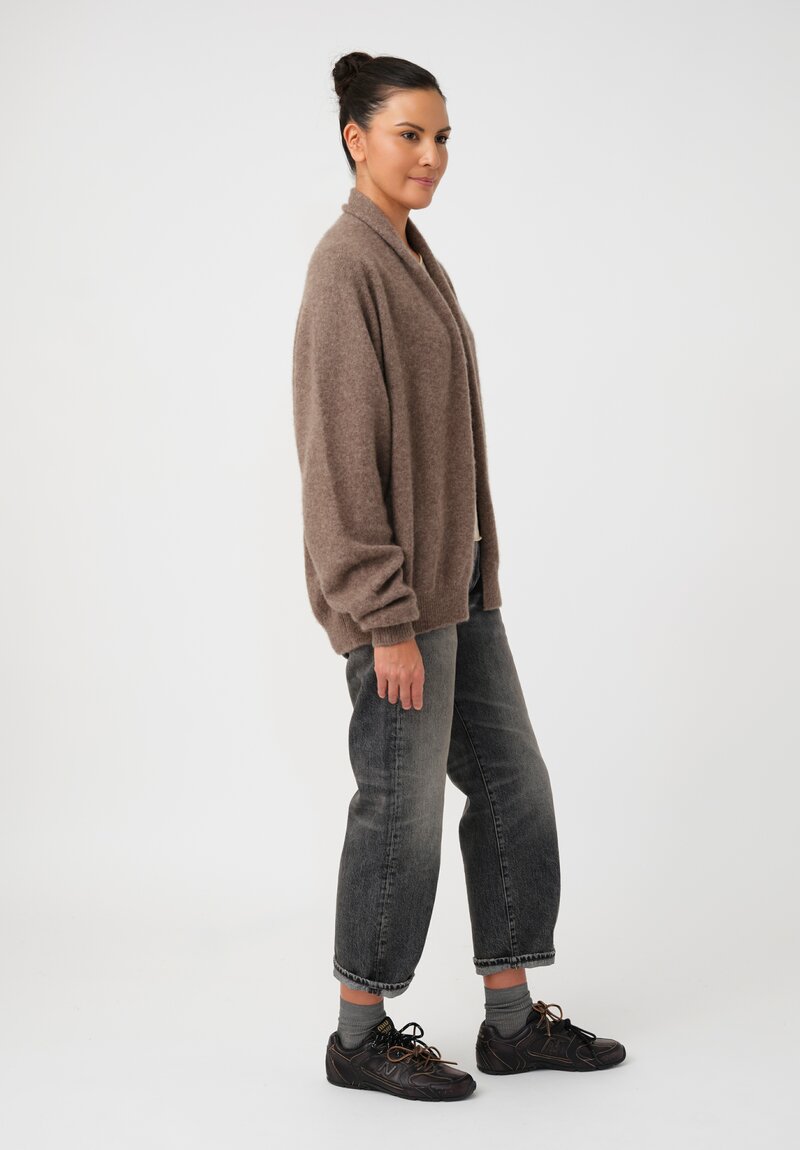 Frenckenberger Cashmere Silk Short Open Front Cardigan