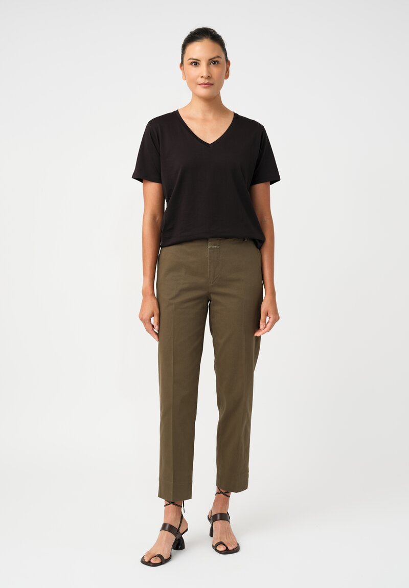 Closed Cotton Twill Sonnett Cropped Pants