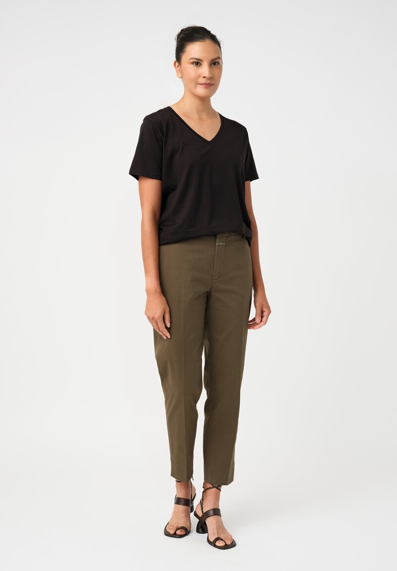 Closed Cotton Twill Sonnett Cropped Pants