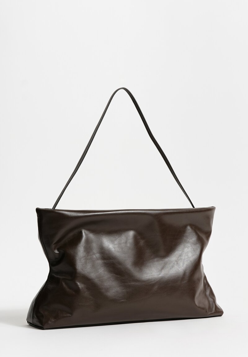 Marsèll Polished Calf Leather Diessepi Hourglass Bag in Moro Brown	