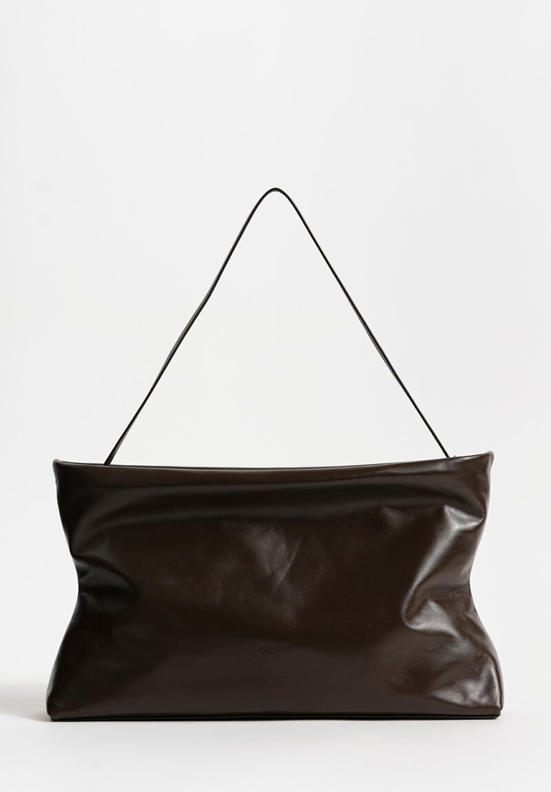 Marsèll Polished Calf Leather Diessepi Hourglass Bag in Moro Brown	