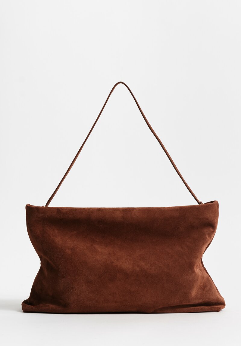 Marsèll Calf Suede Diessepi Hourglass Bag in Chocolate Brown	