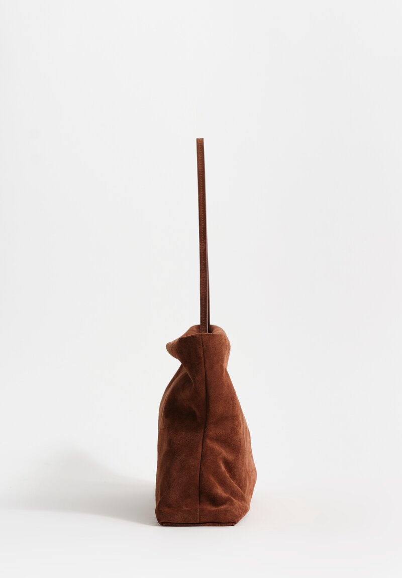 Marsèll Calf Suede Diessepi Hourglass Bag in Chocolate Brown	