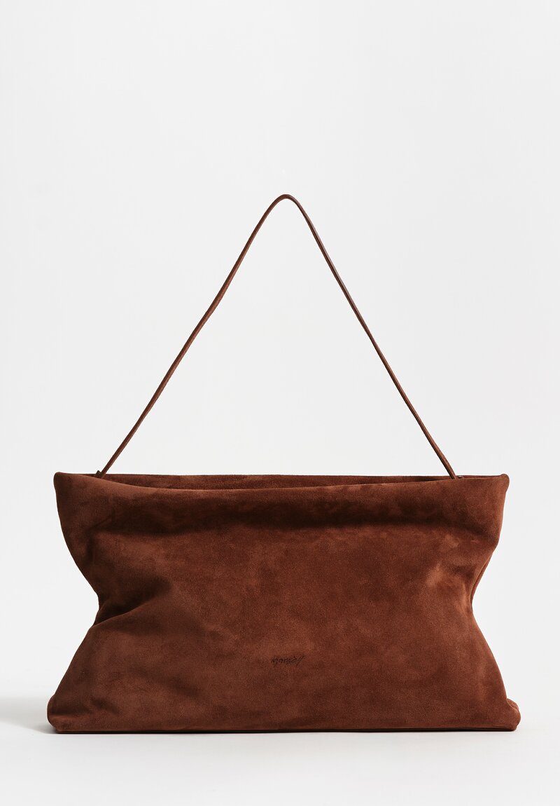 Marsèll Calf Suede Diessepi Hourglass Bag in Chocolate Brown	