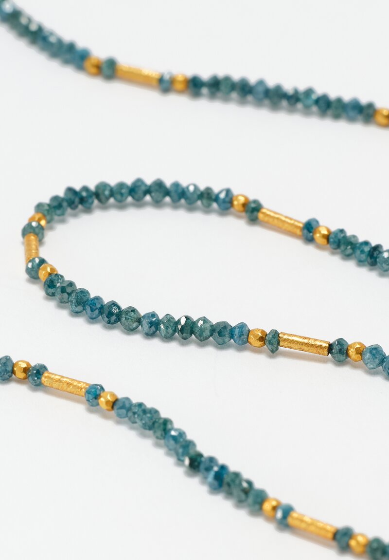 Greig Porter 18k and Blue Diamond Necklace