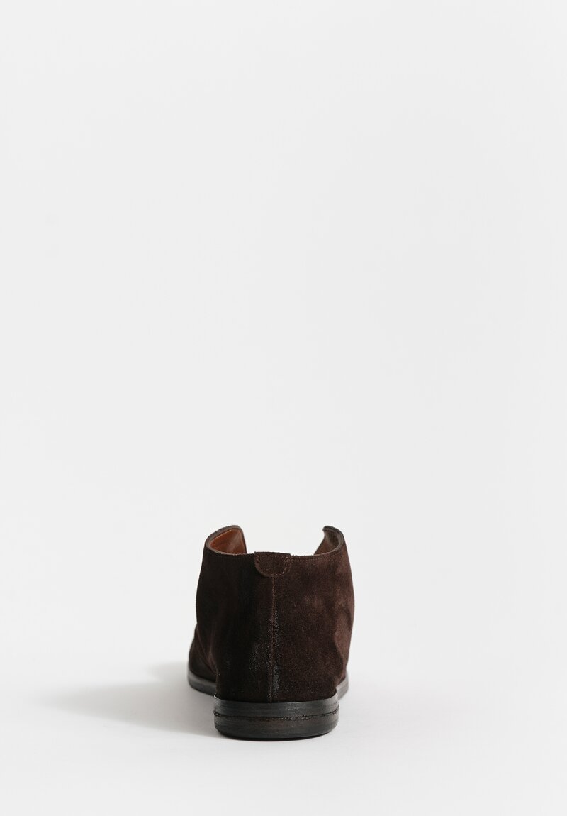 Marsèll Calf Suede Listello Slip-On Shoe in Moro Brown