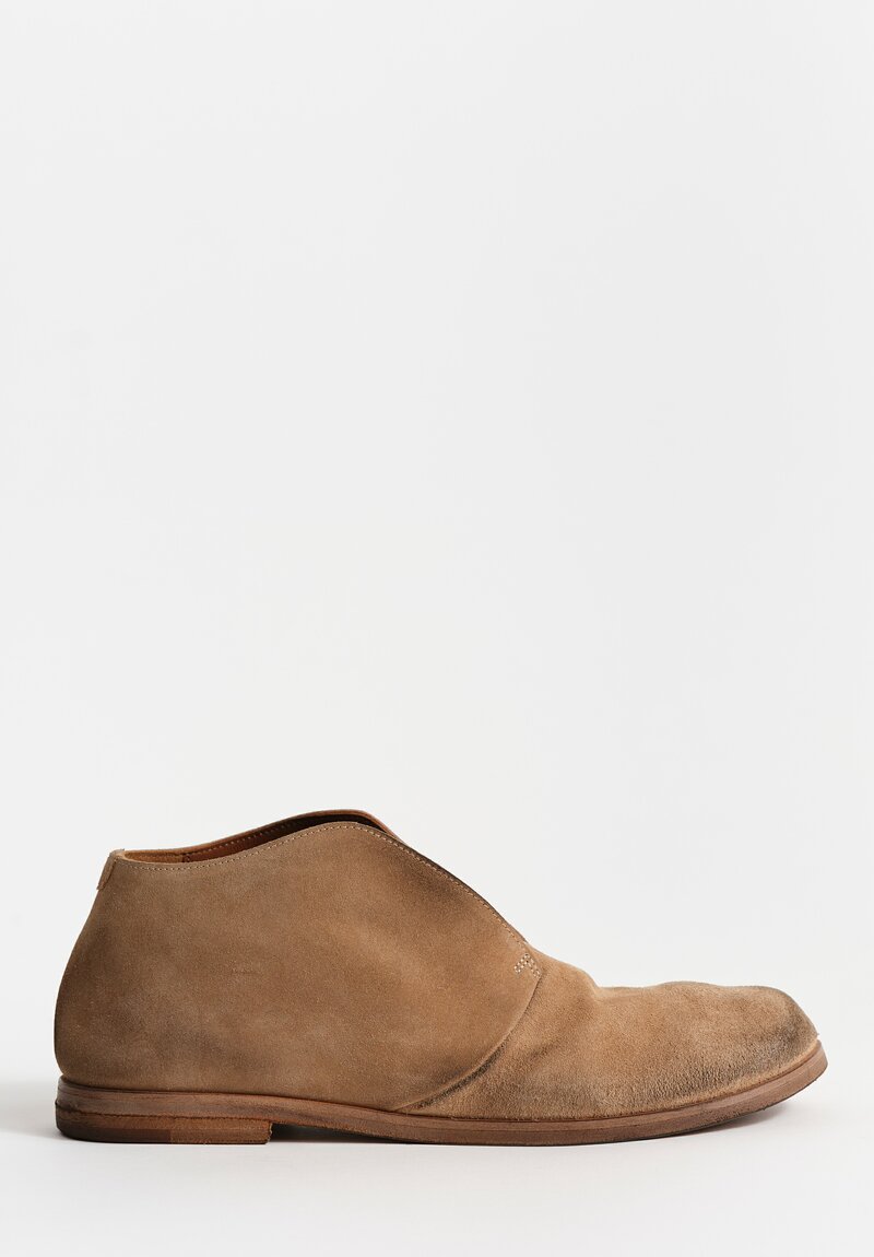 Marsèll Calf Suede Listello Slip-On Shoe in Nocciola Natural