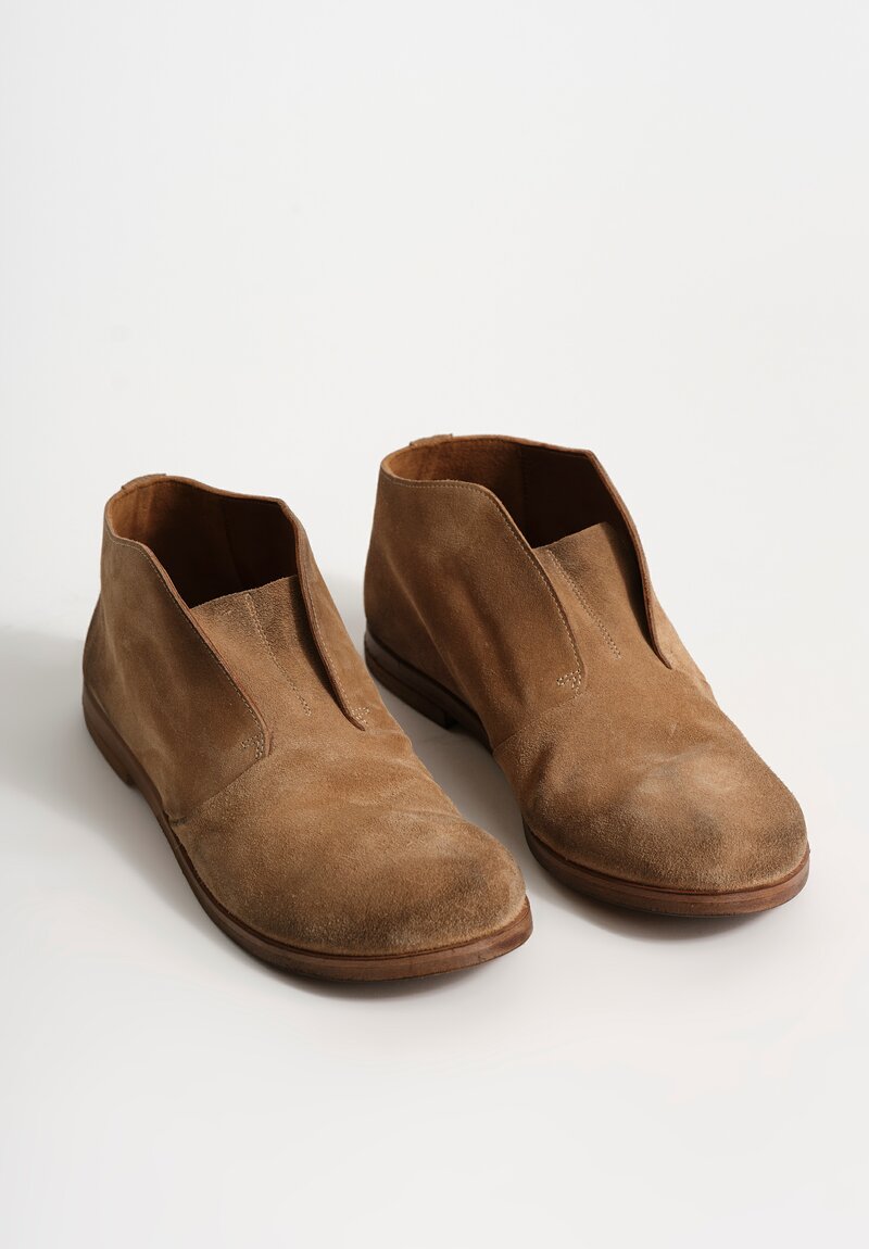Marsèll Calf Suede Listello Slip-On Shoe in Nocciola Natural